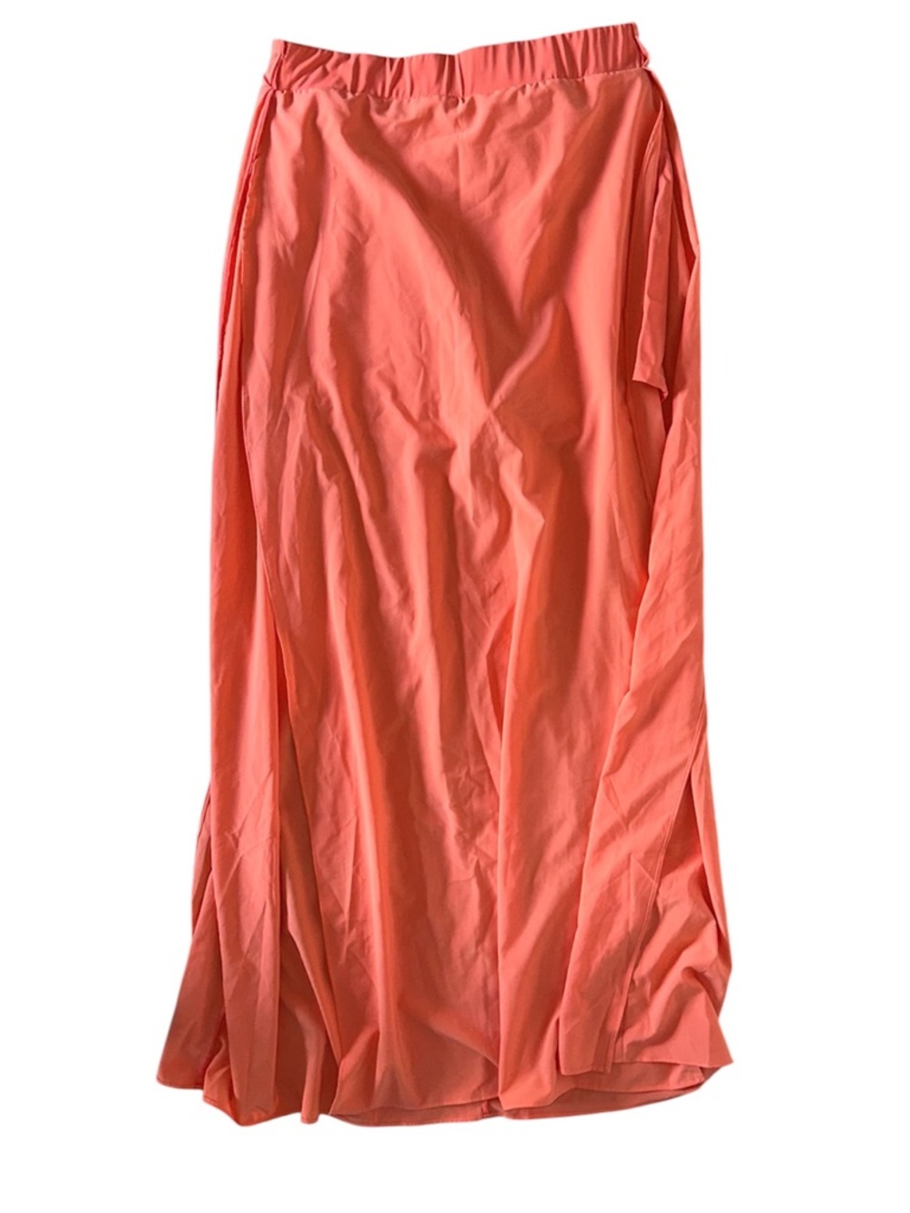 HALARA High Waisted Tie Front Plicated Split Flowy Blush Orange Skirt Sz: Small - Picture 10 of 10